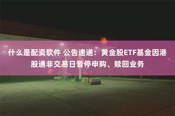 什么是配资软件 公告速递：黄金股ETF基金因港股通非交易日暂停申购、赎回业务